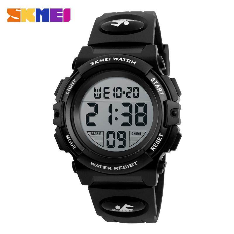 SKMEI Marke Kinder Kinder Uhren LED Digital Multifunktionale Wasserdichte Armbanduhren Outdoor Sport Uhren für Kinder Jungen Mädchen 1266 schwarz