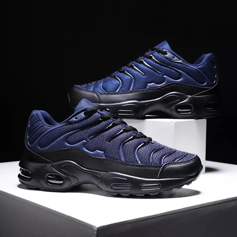 Herrenschuhe mit Air-Cushion-Sohle, lässig, bequem, Sneaker, Laufsport, rutschfest, atmungsaktiv 44 blau