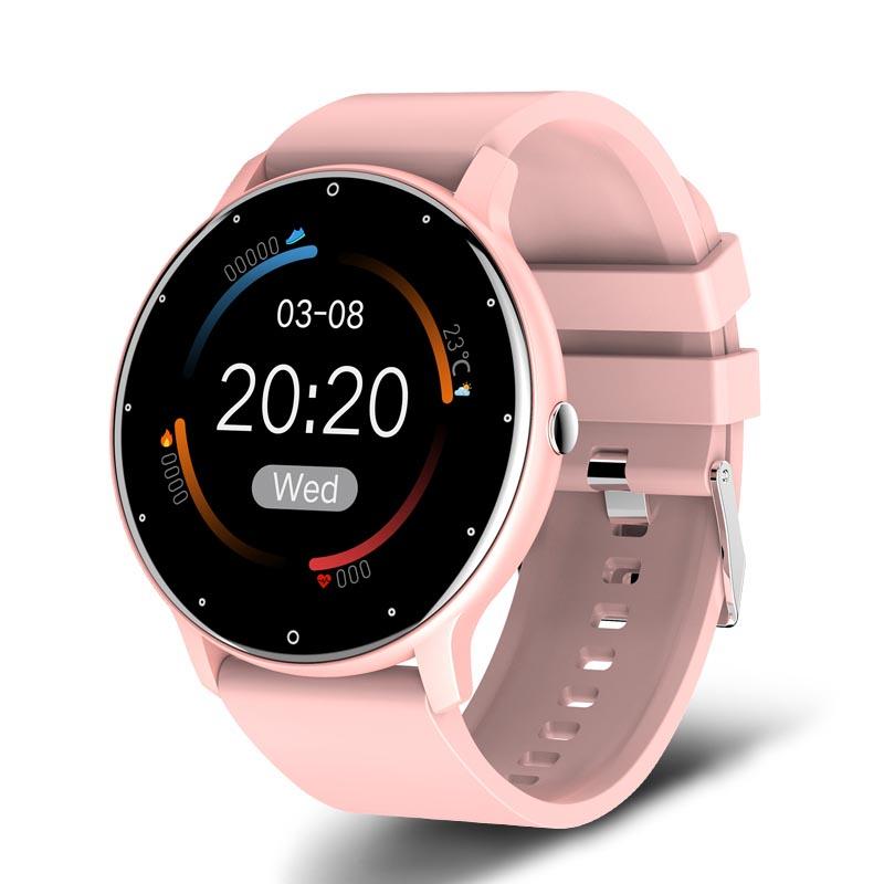 2026 Smartwatch Herren Damen Voll-Touchscreen Sport Fitness Uhr Mann IP67 Wasserdicht Bluetooth Für Android IOS Smartwatch Herren Silica gel rosa