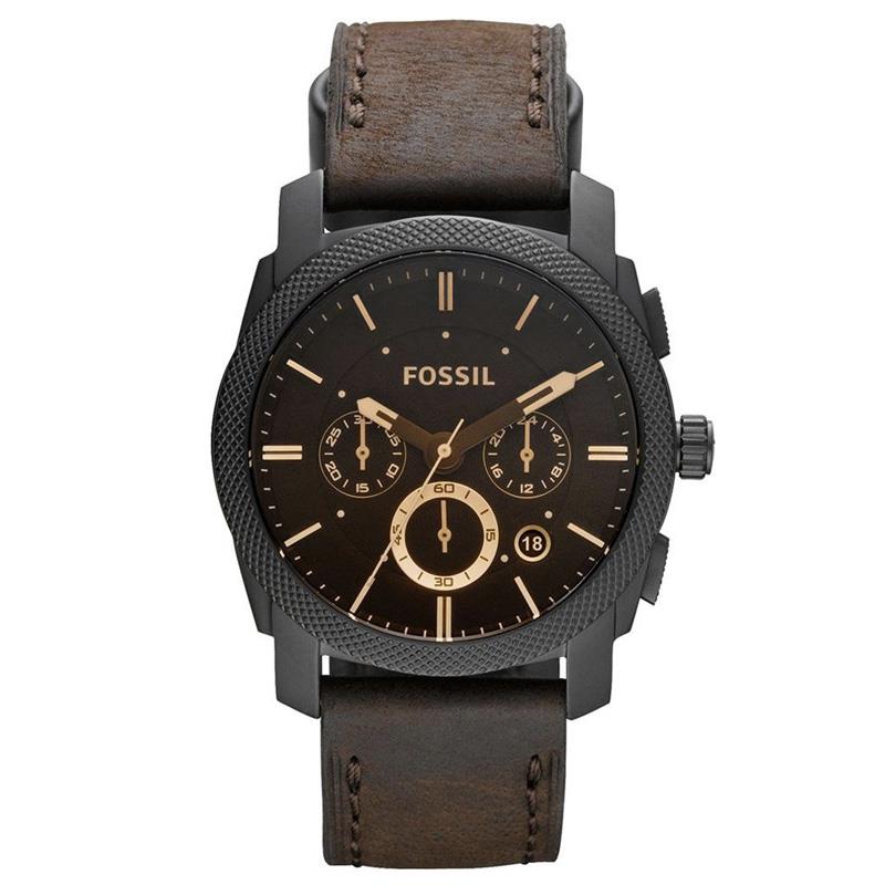Fossil FS4656 Braunes Leder Chronograph Quarz Herrenuhr 42 braun