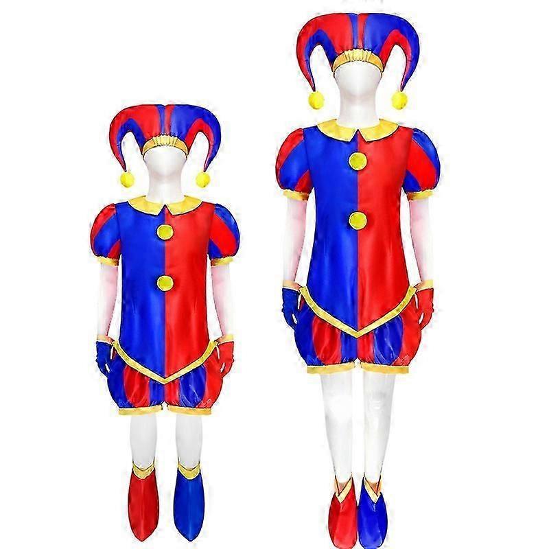 Magisches digitales Zirkus Cosplay Kostüm Pamni Cosplay Jumpsuit Clown Rollenspielkostüm 110 blau