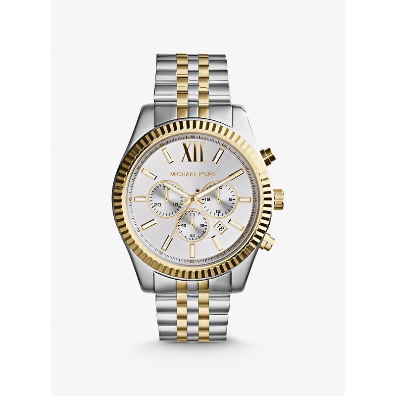 Michael Kors Überdimensionierte Lexington Zweifarbig Uhr MK8344
