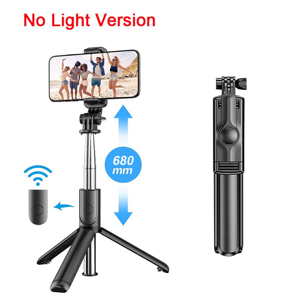 Erweiterter Selfie-Stick Bluetooth-Selfie-Stick Fülllichtstativ mit Fernauslöser für Android IOS 2023 neueste heiße S03 No Light