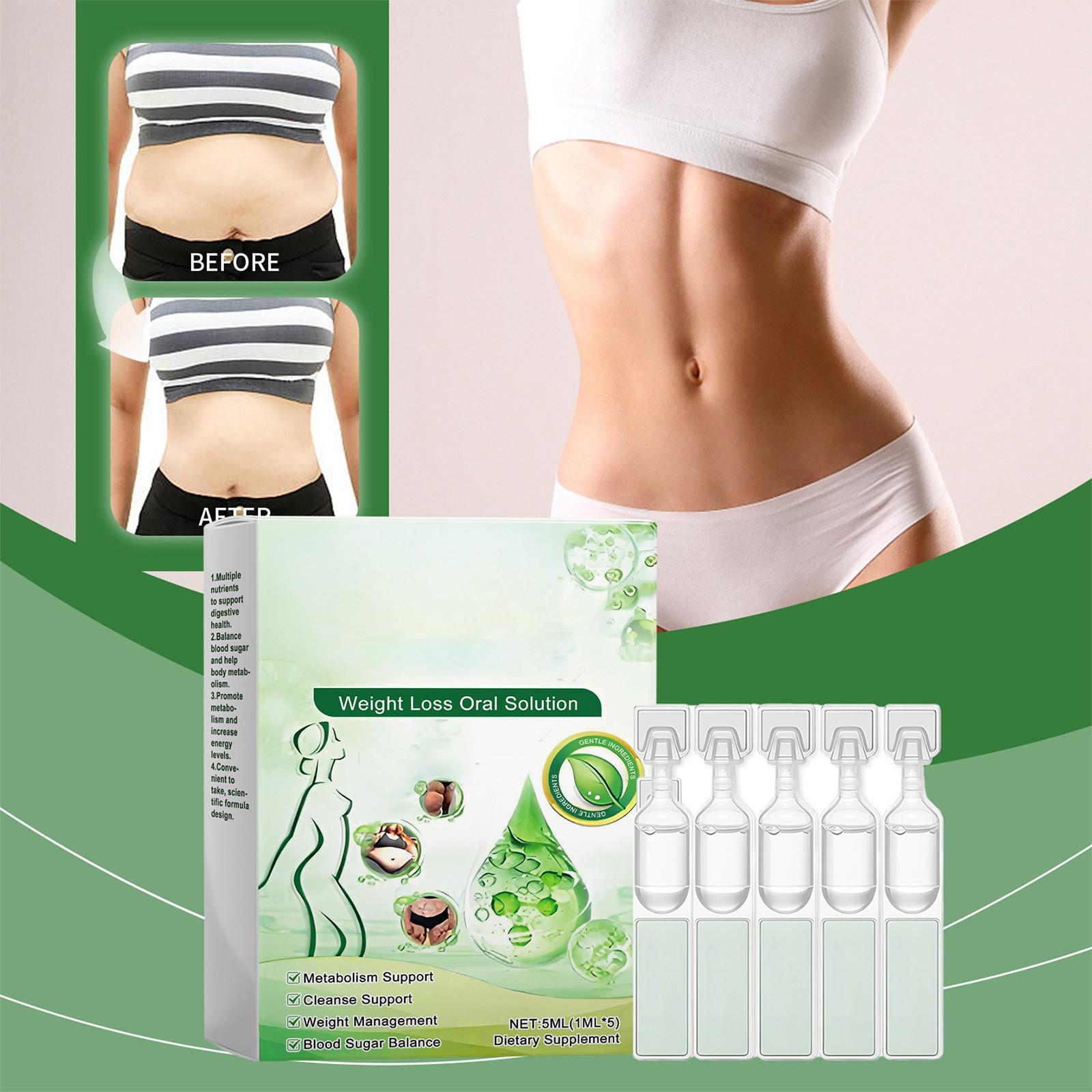 Schlankmachende und formende Gesundheitsmanagement-Tropfen fördern den Stoffwechsel, stabilisieren den Blutzucker, unterstützen die Verdauung und sind Nahrungsergänzungsmittel zur Gewichtskontrolle, 5 ml One Size weiß
