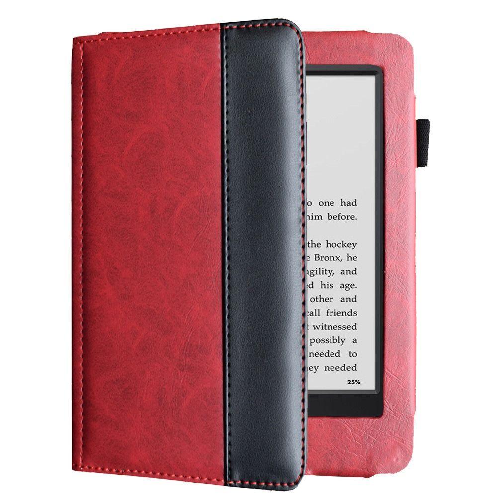 Funda e-Reader Schutzhülle Magnetverschluss Flip Shell für Kindle Touch D01200 rot/schwarz