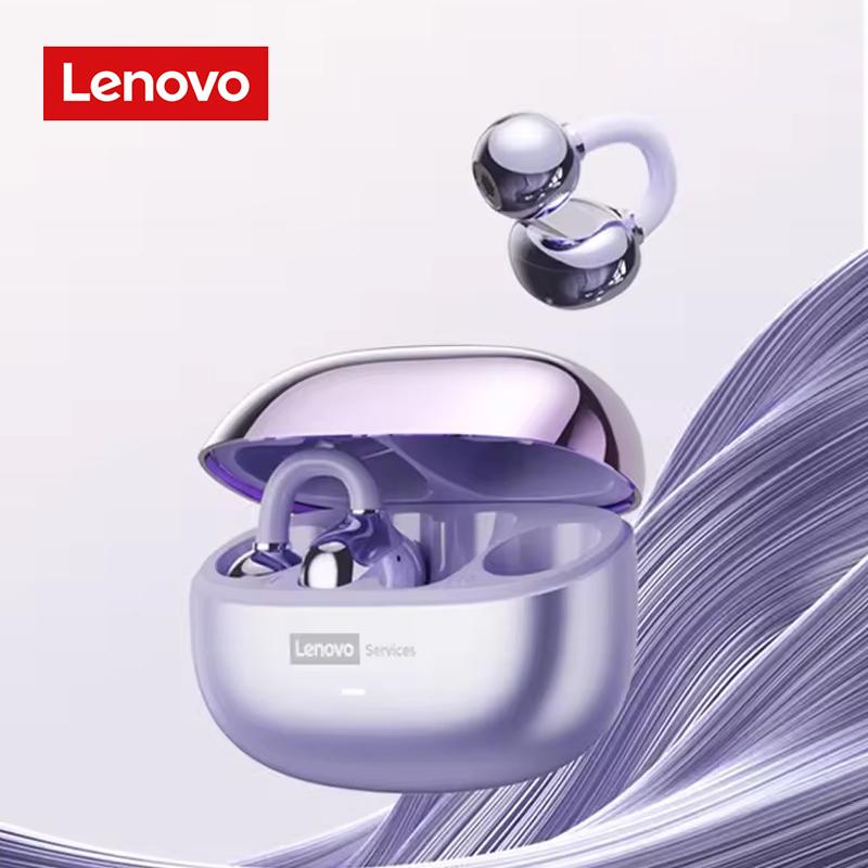 Lenovo LE302 Kabelloses Bluetooth 6.0 Headset Lange Akkulaufzeit Sport-Ohrbügel-Kopfhörer HIFI Stereo Geräuschunterdrückende Kopfhörer violett