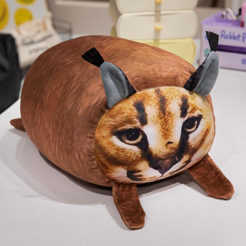 Lustiges hässliches Katzenplüschtier, Kawaii, flauschiges, weiches Stofftier, Sofakissen, entzückende Raumdekoration, Heimdekoration, Weihnachtsgeschenke, Kindergeschenke 40cm braun