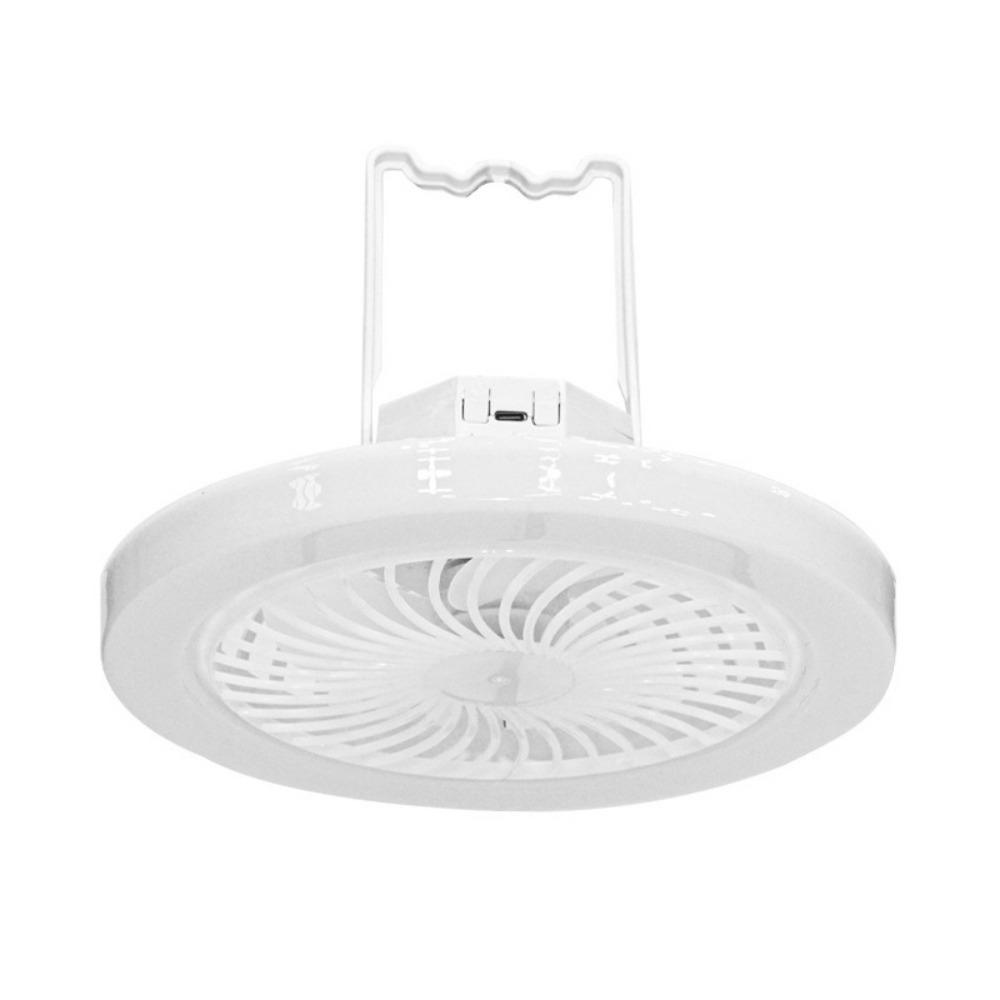 Super leiser Camping-Ventilator mit Licht Energiesparender elektrischer Ventilator Nachtlicht Deckenventilatorlicht Restaurant weiß
