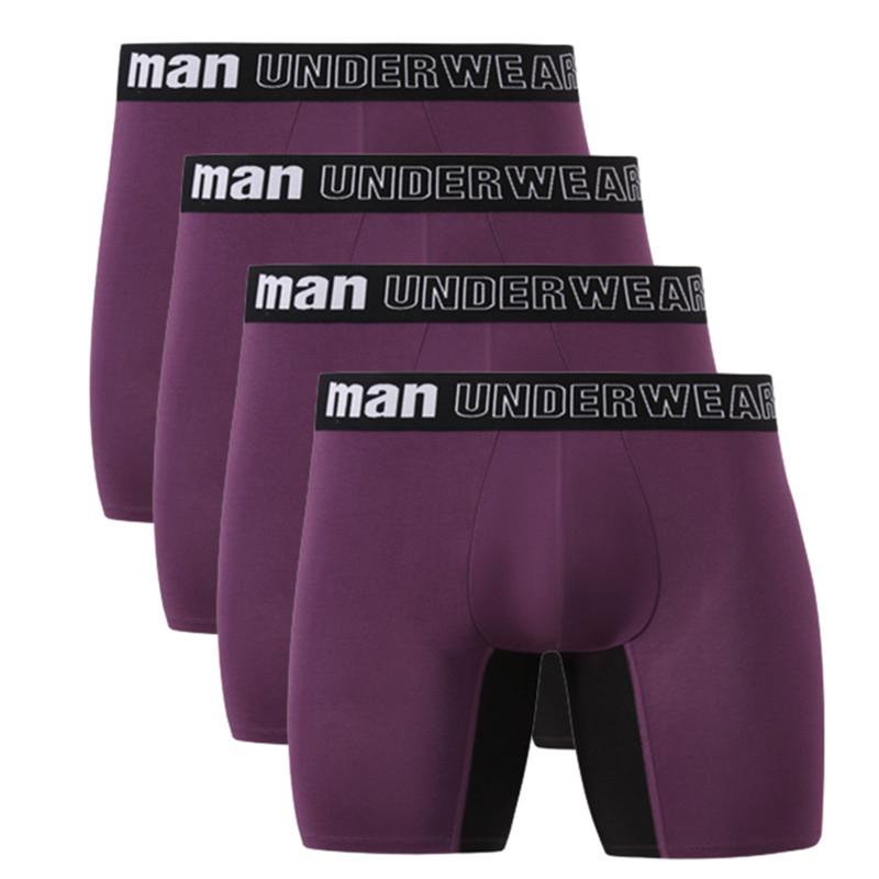 4 Stück Herren-Slips, große Größen, Unterwäsche, Boxershorts, Unterhosen, Unterhosen, ML, XL, XXL, XXXL, 4XL, 5XL, 6XL, 7XL 5XL violett