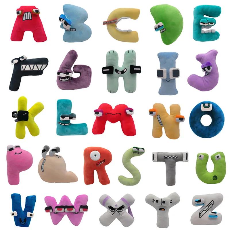 Neues 26-teiliges Alphabet Lore Plüschtier Englischer Buchstabe Stofftier Plüschtier Puppe Spielzeug Geschenk für Kinder Kinder Pädagogische Weihnachtsgeschenke