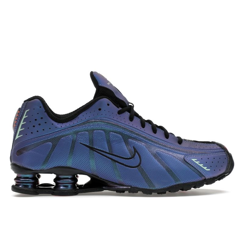 Nike Shox R4 Irisierend Herren Sneaker Blau Schwarz Hot-Punch HQ3446-001 42