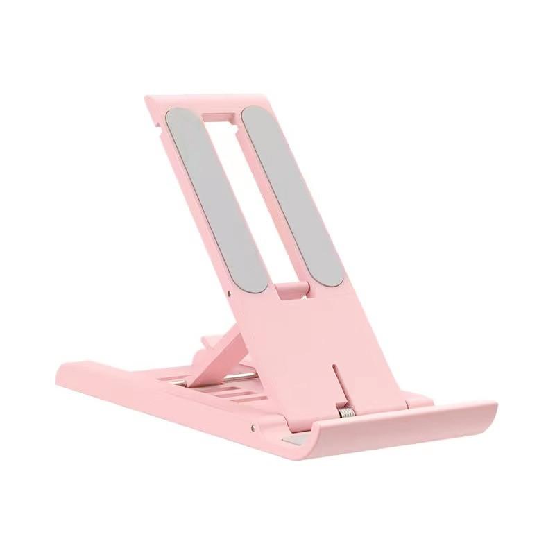 Faltbarer Desktop-Handyhalter Tragbarer Mini-Handy-Ständer Für Xiaomi iPhone Samsung Handy-Halterung Telefonhalter 1PCS rosa