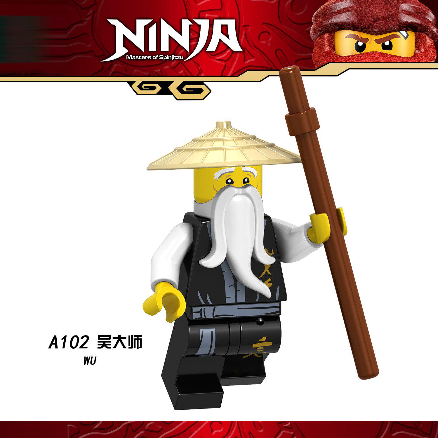 Ninja-Figuren Jay Kai Lloyd Nya Zane Cole Samurai X Master Wu Bausteine ​​Set Ninja-Film-Action A102