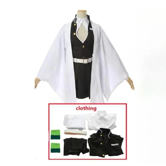 Anime Demon Slayer Kimetsu No Yaiba Zenitsu Giyu Tanjirou Kamado Nezuko Cosplay Frauen Kinder Männer Kimono Uniform Party Kids 110CM beige