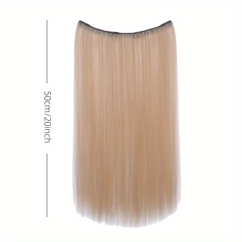 Synthetische lange gerade Clip in einteilige Haarverlängerung 4 Clips innere Schicht versteckte Haarfarbe Haarteil Farbe Perücke gold