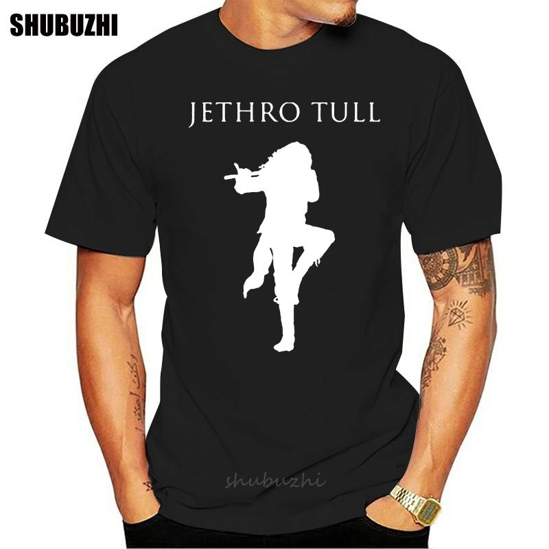 Jethro Tull Logo Schwarz Neues T-Shirt Rock T-Shirt Rockband Shirt Baumwoll-T-Shirt Herren Sommer Mode T-Shirt EU Größe 4XL