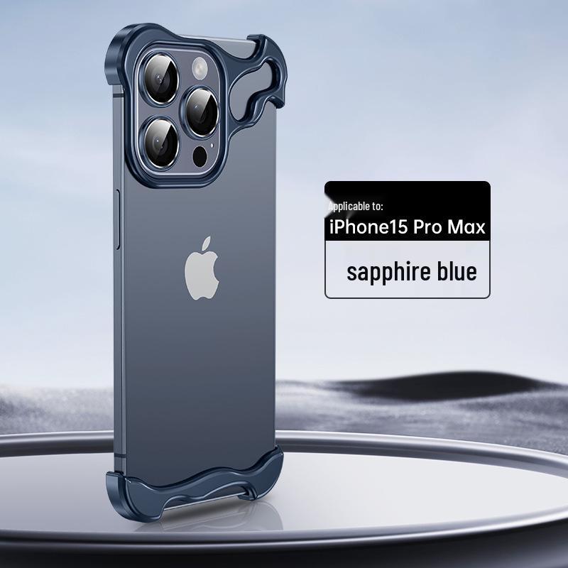 Kompatibel mit iPhone 17 Pro Max: Metall-Eckschutz in unregelmäßiger Form & randloser Linsenschutz für iPhone 14-13. iPhone 14 Plus