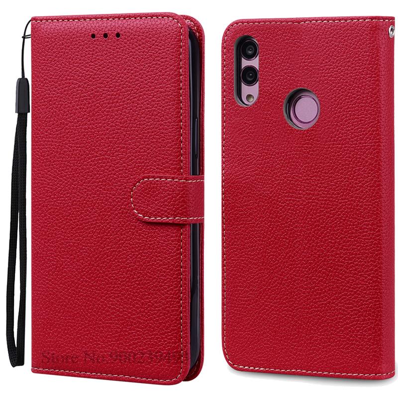 Für Honor 10 Lite Hülle Brieftasche Leder Flip Case Für Huawei Honor 10 Lite Hülle Buchhülle Für Honor 10Lite 10 light Cover Fundas For Honor 10 Lite dunkelrote