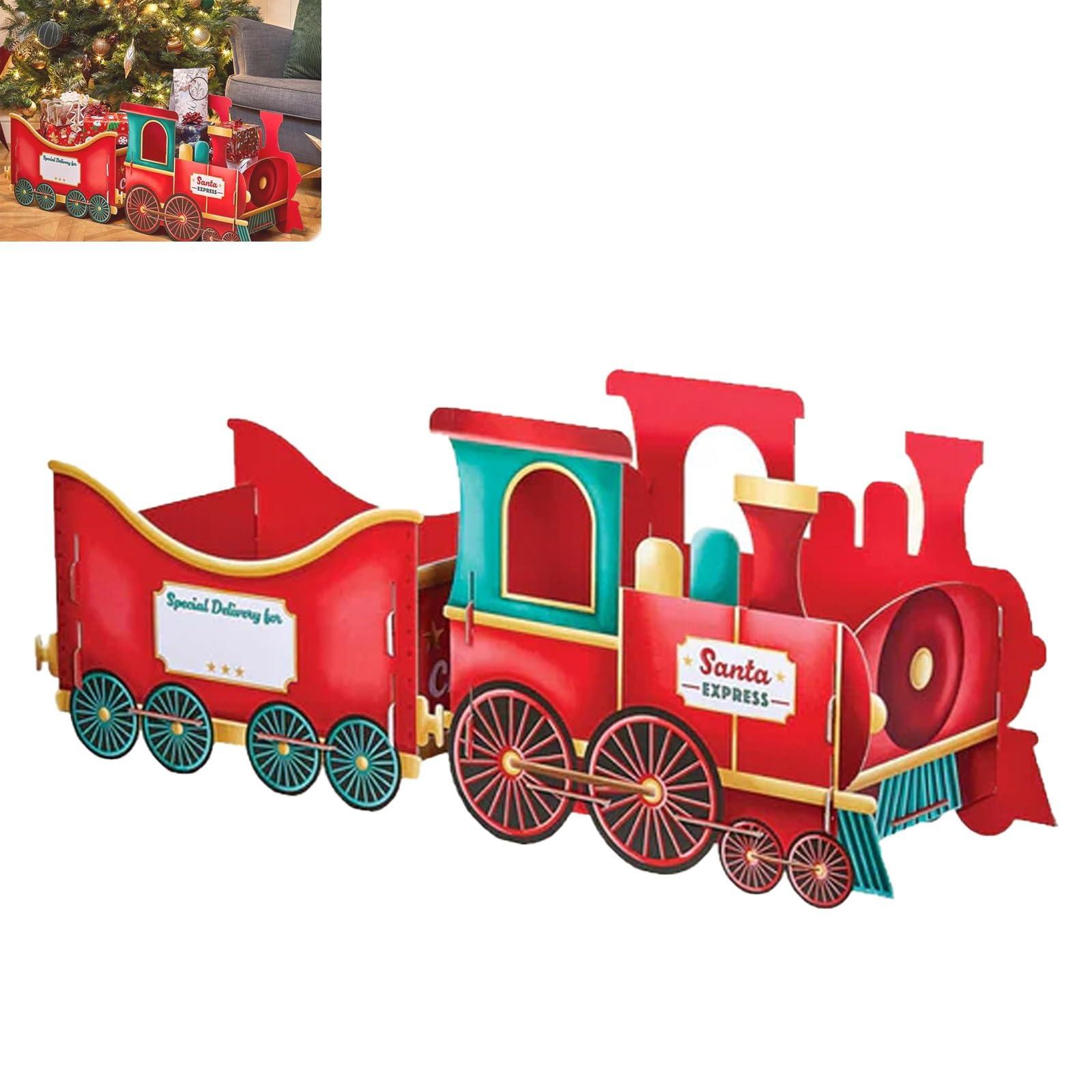 Weihnachtsgeschenke Züge, Santa Geschenk Zugset, Lieferung von Festtagsfreude, Verspieltes Lebkuchen-Design, Geschenk- & Süßigkeitenhalter, Mittelpunkt für die Weihnachtsfeier One Size