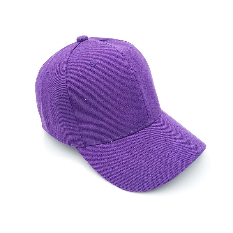 Unisex-Hut, einfarbig, gebogen, Sonnenblende, Hut für den Außenbereich, staubdicht, Baseballkappe, einfarbig, modisch, verstellbar, Freizeitkappen für Männer und Frauen violett