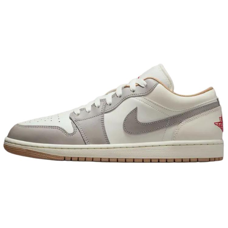 Neue Jordan Air Jordan 1 Rutschfest Verschleißfest Low Top Vintage Basketballschuhe Herren Beige Grau 553558-169 42
