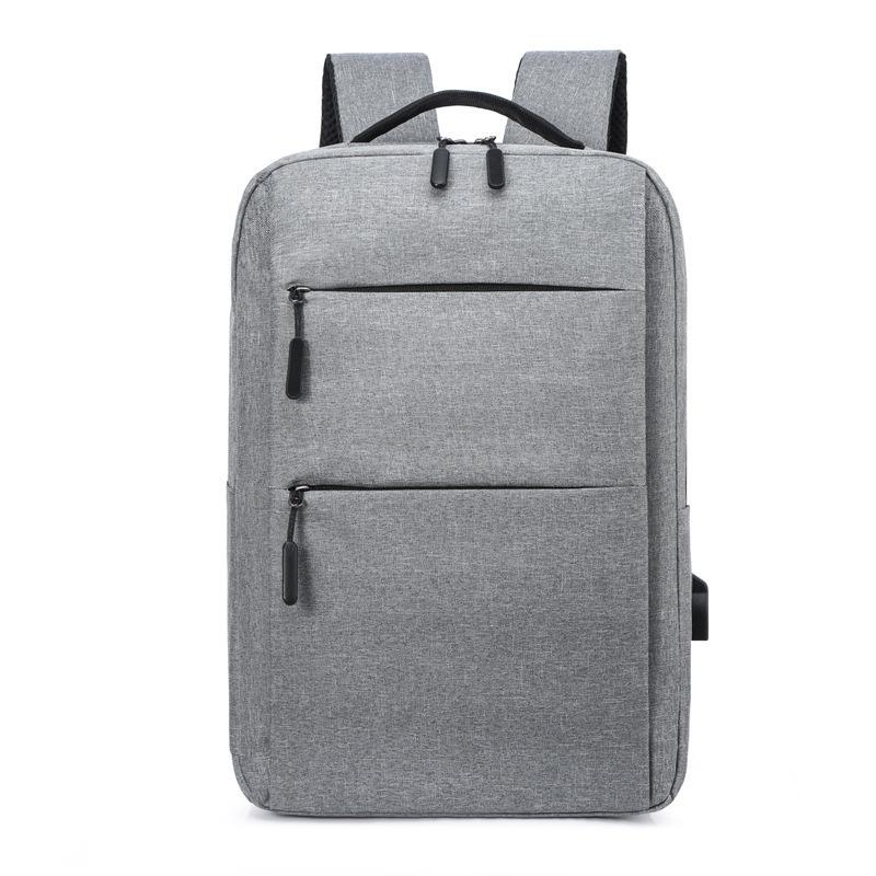 Business Herren Rucksack Einfache Große Kapazität Computer Tasche Outdoor Reise Freizeit Multifunktionale Bücher Tasche licht grau