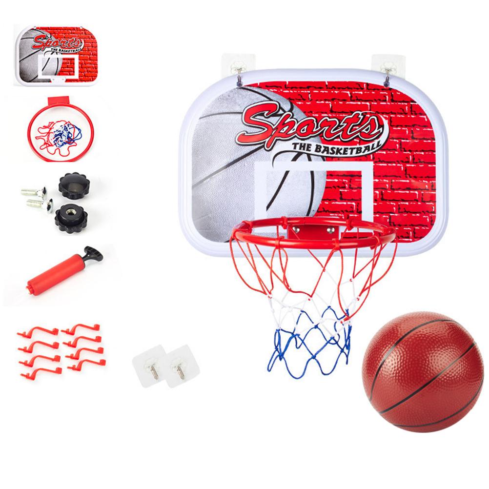 Mini Basketballkorb 34x30 cm Indoor Basketballkorb mit Ball und Pumpe Basketball Spielzeug Geschenke für rot