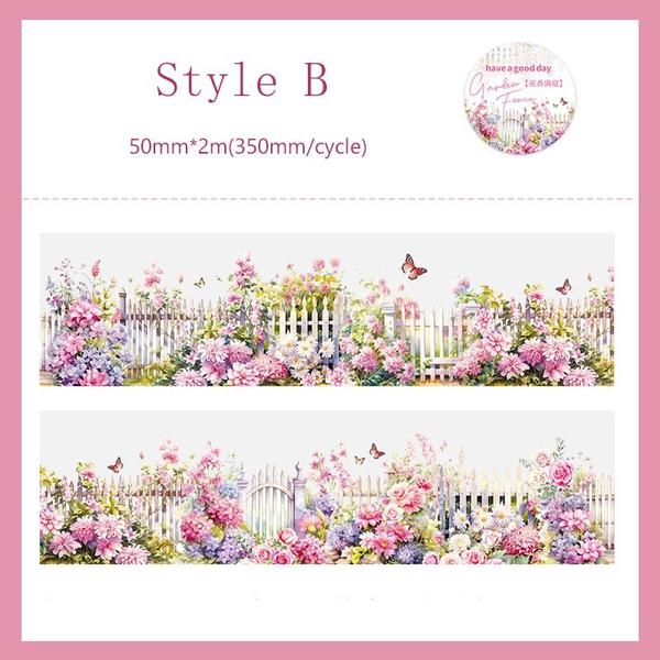 1 rolle Garten Zaun Serie Ästhetischen PET Band Scrapbooking Dekoration Collage Journal Tagebuch Diy Aufkleber Schreibwaren