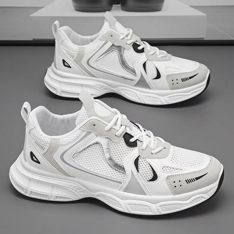 Hochwertige Herren-Sneaker Frühling Trendige Atmungsaktive Mesh-Sportschuhe für Herren Bequeme Leichte Freizeitschuhe Luxus-Sneaker 39 gray