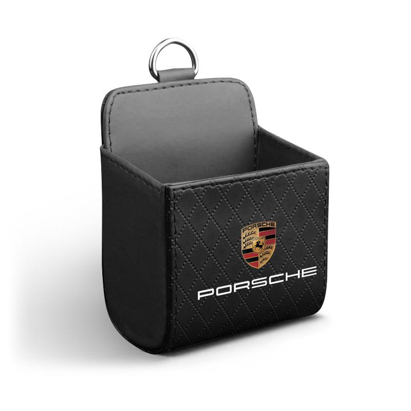 Auto Luftauslass Aufbewahrungsbox Handy Brillen Organizer Autozubehör Für Porsche Boxster Cayenne Panamera Macan Cayman 911 918 996 917 991 schwarz