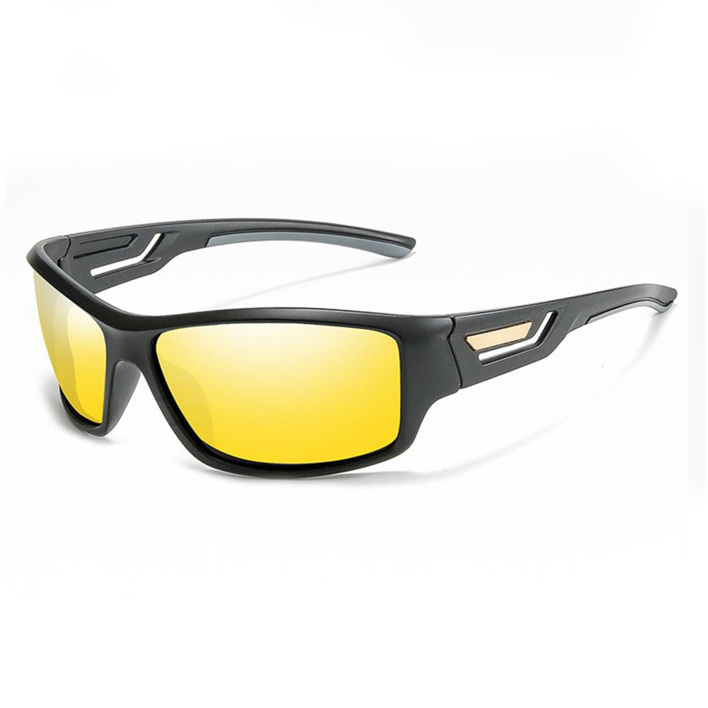 Polarisierte Sonnenbrille Herren HD Fahrsonnenbrille Mode Herren Angelbrille für Dirtbike Moto Autofahrer nicht polarisiert gelb