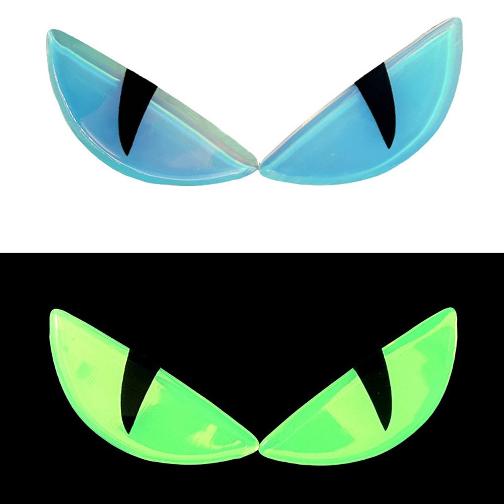 Motorrad Devil Eye Aufkleber Scheinwerfer Leuchtende Blendfarbe 3D Aufkleber Motorrad Karosserie Wasserdichte Dekoration Aufkleber A