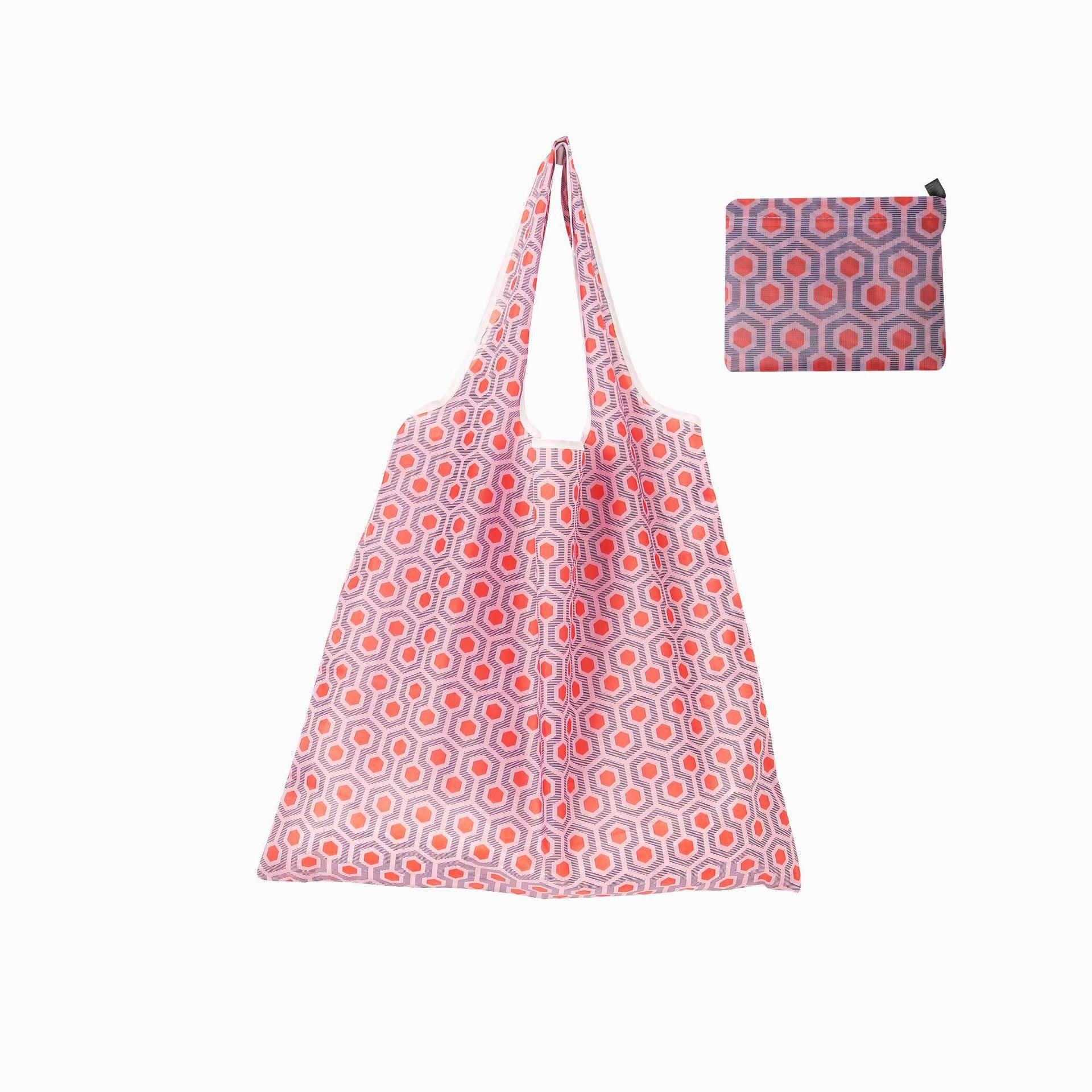 Faltbare handliche Einkaufstasche wiederverwendbare Tragetasche Recycling bedruckte Aufbewahrung Haushaltswaren