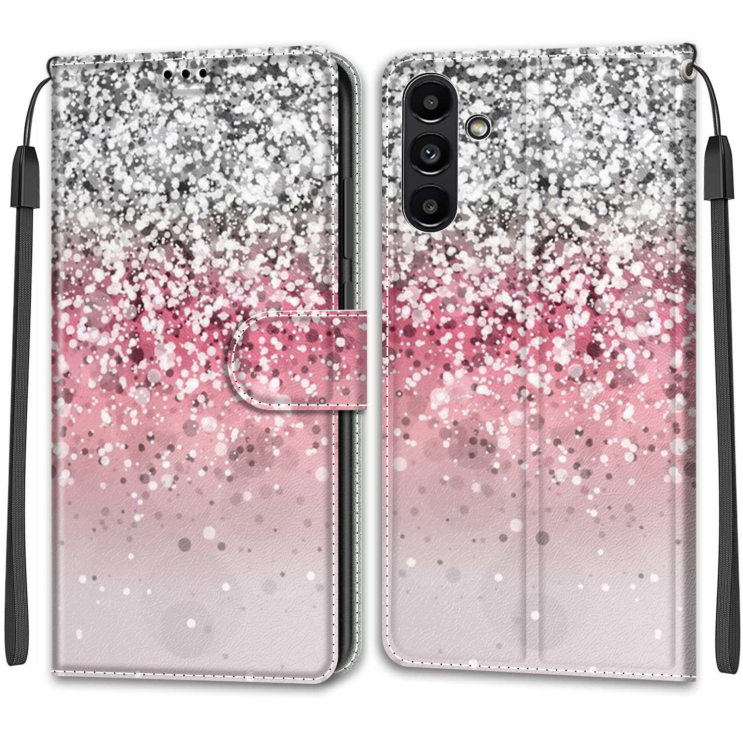 Luxuriöse, bemalte Ledertasche im Brieftaschen-Stil, Schutzhülle für Samsung Galaxy A36 A26 A16 A55 A35 A25 A24 A15 A05 A54 A14 A04S Samsung A51 A71 A40 Samsung Galaxy A16 4G/5G