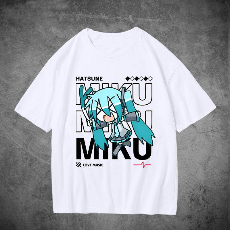 2025 Neues Herren-T-Shirt Freizeit-T-Shirt Baumwoll-T-Shirt Verschiedene Größen Bedrucktes T-Shirt Hatsune Miku Bedrucktes Street-T-Shirt XXXL