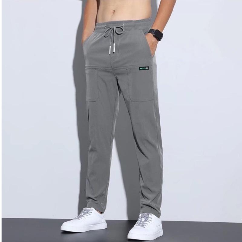 Sommermode Lockere Gerade Herrenhose Lässige Lange Hose für Herren Herrenmode Freizeithose Schmal geschnittene Jogginghose M-5XL M dunkelgrau