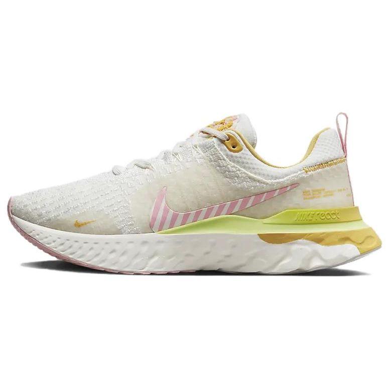 Nike React Infinity Run Flyknit 3 Sail Solar Flare Damen Sneaker Cremeweiß Mittel-Weich-Rosa FD4619-111 40.5