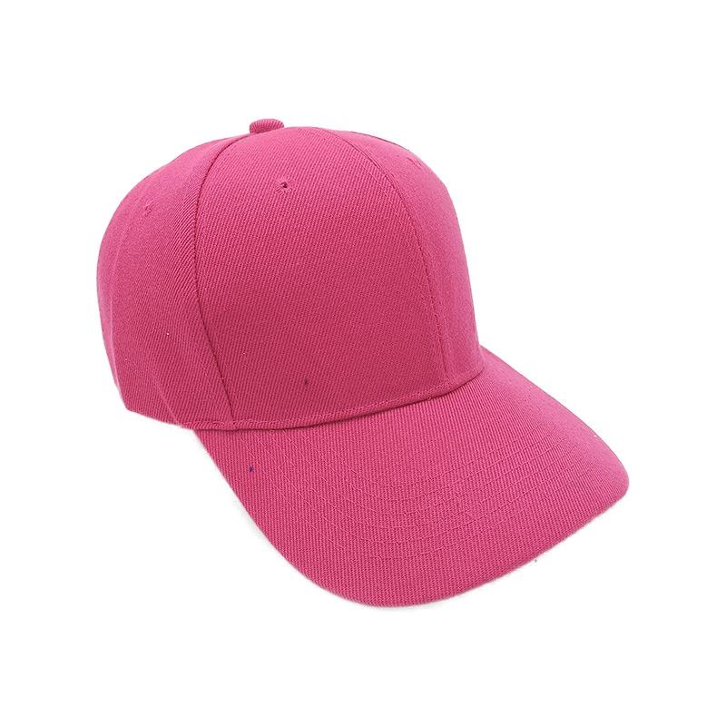 Unisex-Hut, einfarbig, gebogen, Sonnenblende, Hut für den Außenbereich, staubdicht, Baseballkappe, einfarbig, modisch, verstellbar, Freizeitkappen für Männer und Frauen rose rot