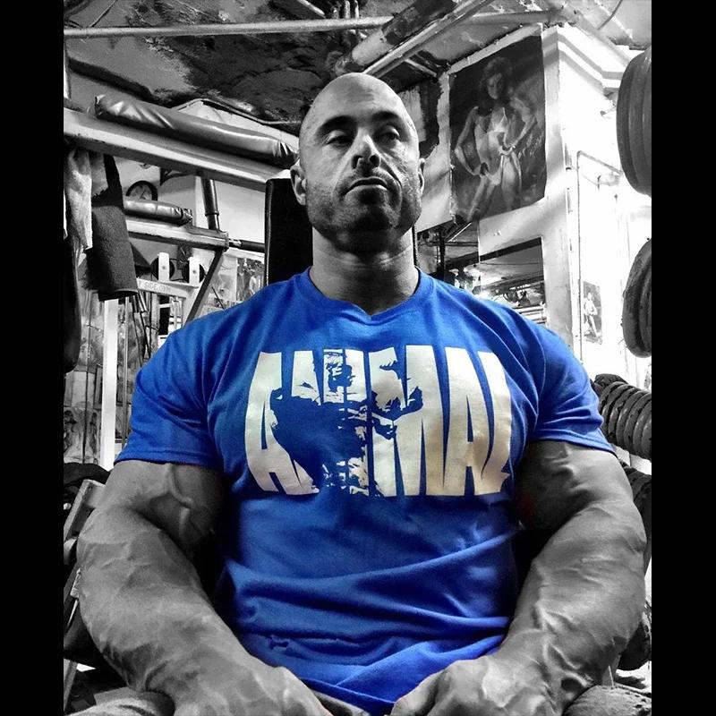 Sommer Fitnessstudio Fitness T-Shirt Locker Herren Baumwollshirt Bodybuilding Training Herren T-Shirt Übergröße Sport Kurzarm Jogger T-Shirt 3XL