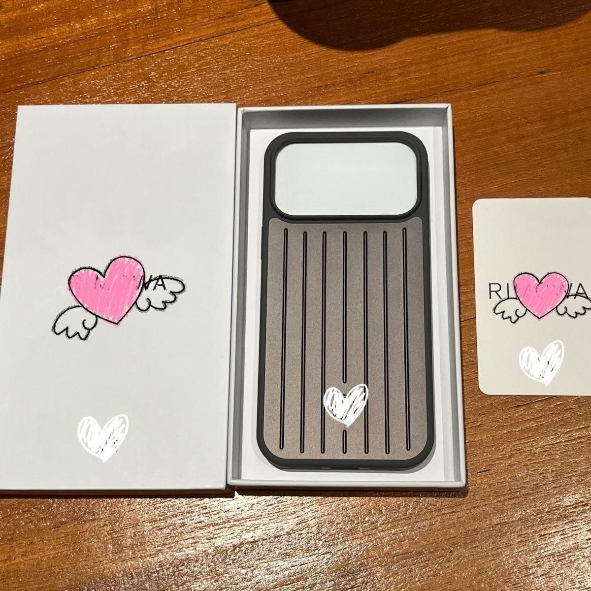 Luxus Originale Aluminiumlegierung Mit Einer Geschenkbox Handyhülle Für iPhone 17 Pro Max 16 15 14 13 Für RIMOWA 3D Wellenstreifen Business Gepäckabdeckung iPhone 15 graue