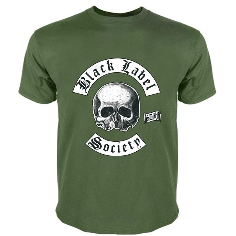 Herren Kurzarm T-Shirt BLACK LABEL SOCIETY 1 T-SHIRT Punk BLACK FRUIT OF THE LOOM DTG Mode T-Shirt männlich Sommer Tops L