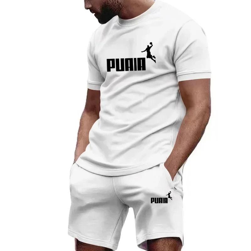 Sommer Herren Sets Mode Trainingsanzug Herren Kurzarm T-Shirts+Sportshorts Anzug Herren Freizeit Herren Kleidung 3XL
