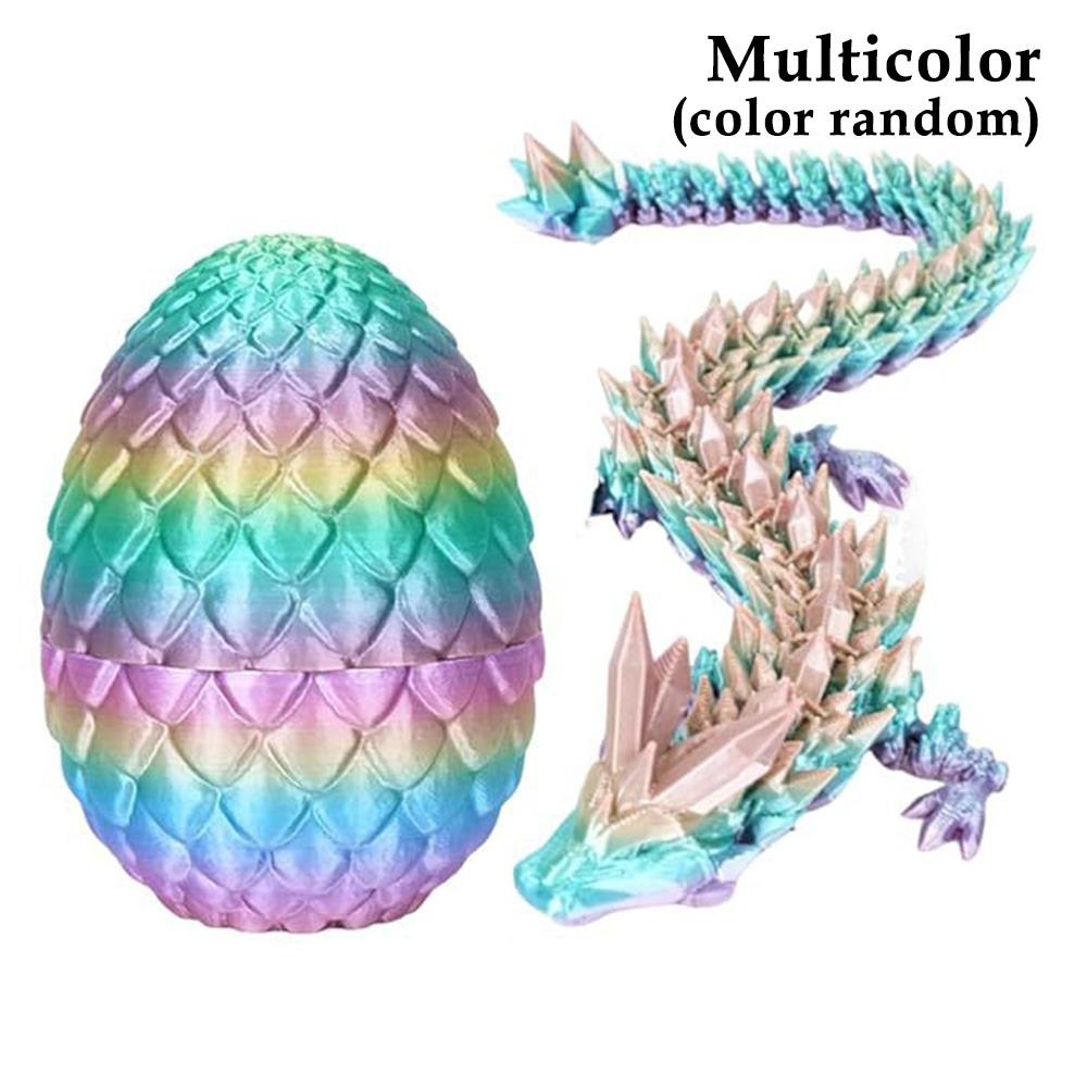 Mit Drachenei 3D-gedrucktes Drachenei Aquarium Kristall Drache Fidget-Spielzeug Für Heimdeko Multicolor