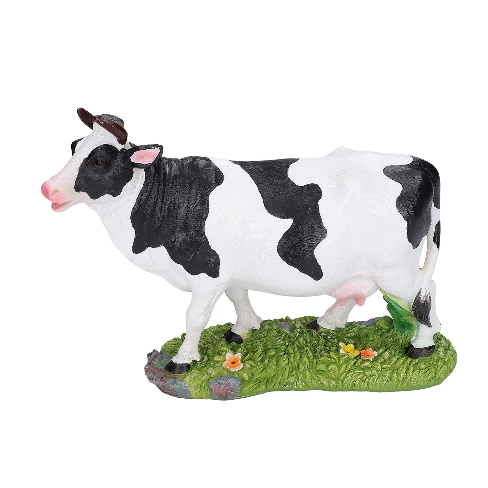 Tiere Figuren Statue Harz Miniatur Kuh Figuren für Desktop Gartendekoration