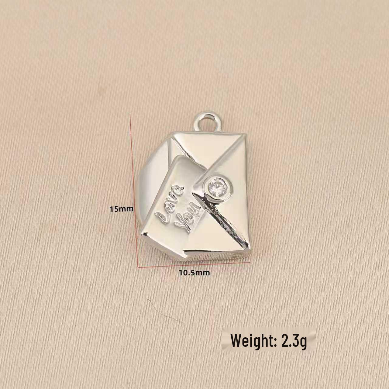 Liangfei Europäisch & Amerikanisch 18K Vergoldeter Umschlag Liebesbrief Anhänger - Handgefertigtes Kreatives Partner Schmuckzubehör