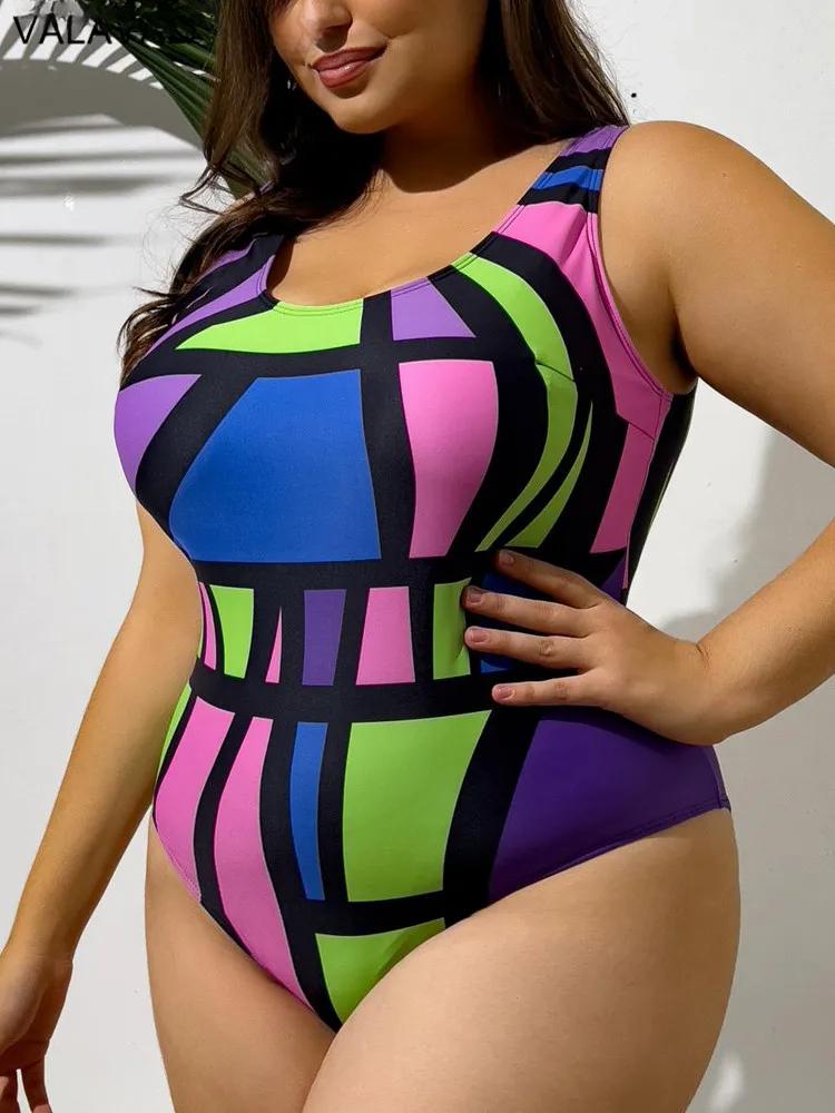 2025 Strapped Print Plus Size Bademode Damen Push UP Großer großer Badeanzug Curvy Brazilian Lady Chubby Badeanzug 4XL