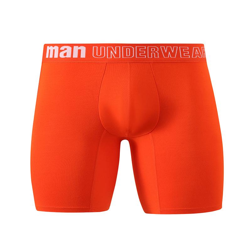 1 Pcs Sommer Große Größe Männer Unterwäsche Boxer Briefs Höschen Mode Knickers Bambus Faser Unterhose Antibakterielle Unterwäsche M orange