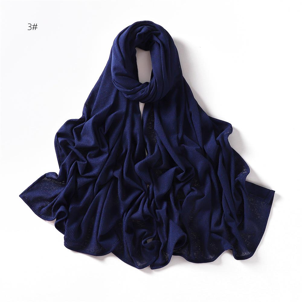 Elastischer, atmungsaktiver Hijab-Schal aus einfarbigem und gestreiftem Jersey