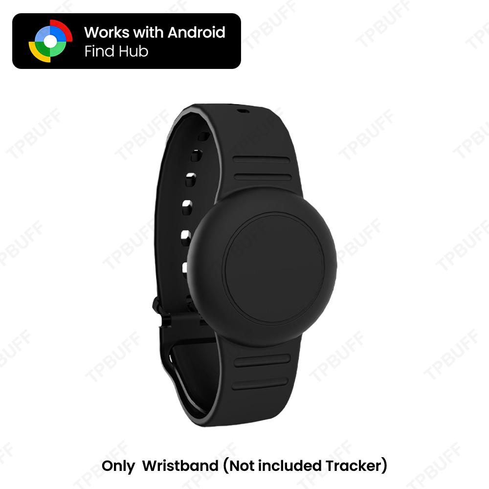 Weiches Silikon-Kinderarmband für Google Find My Air Tag Mini GPS-Tracker Wasserdicht für Haustier Kinder Kind GPS-Tracker Schutz Armband Black Strap 1pcs