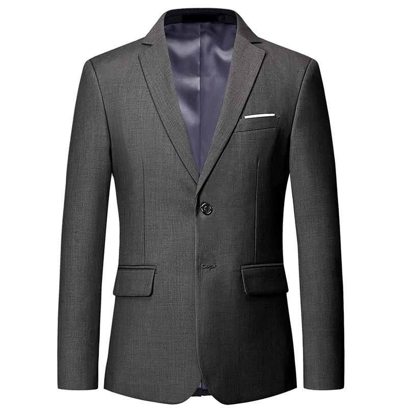 Business-Anzug, Hochzeitskleid, einfarbig, Zwei-Knopf-Anzug, Herren-Blazer 3XL